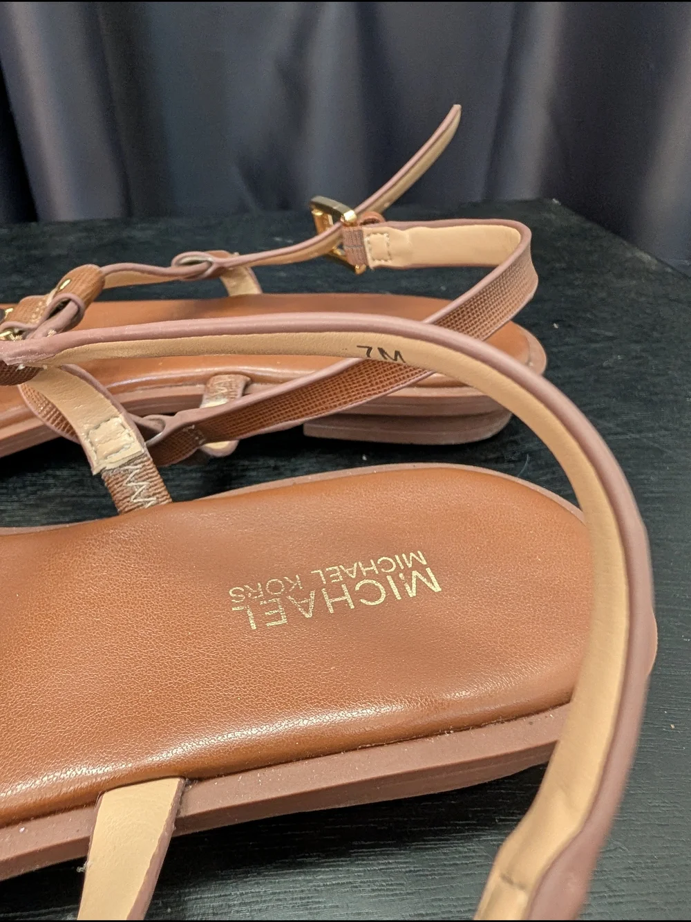 Michael Kors MK Logo T-Strap Sondra Sandals
